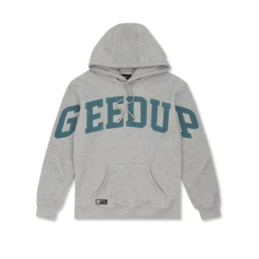 Team Logo Hoodie Grey Marle Aqua