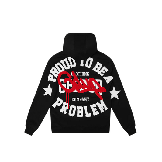 Proud To Be A Problem Hoodie Black Red