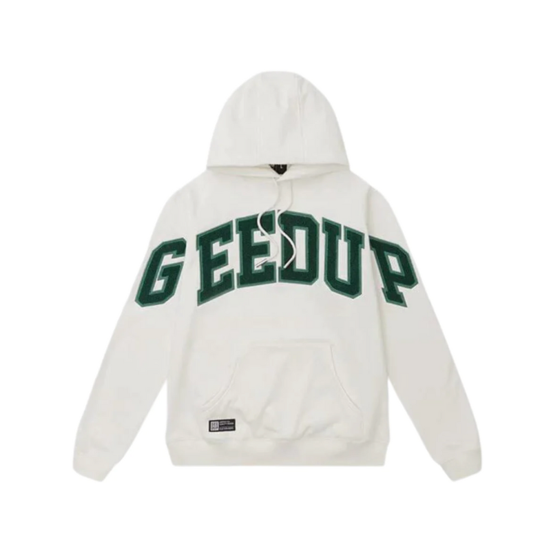 Team Logo Hoodie White Green