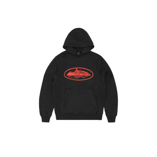 Corteiz Alcatraz Hoodie Black Red